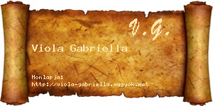 Viola Gabriella névjegykártya